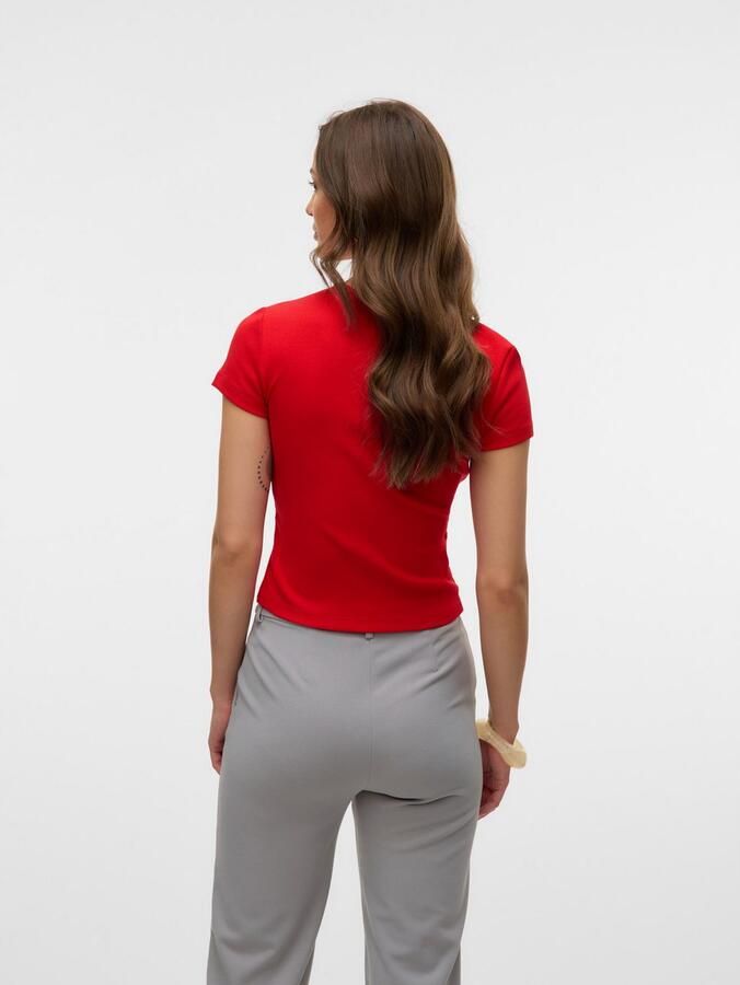 Vero Moda Shirt met ronde hals VMCHLOE SS SHORT TOP JRS NOOS - Foto 4