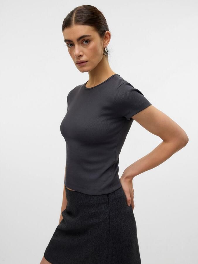 Vero Moda Shirt met ronde hals VMCHLOE SS SHORT TOP JRS NOOS - Foto 3