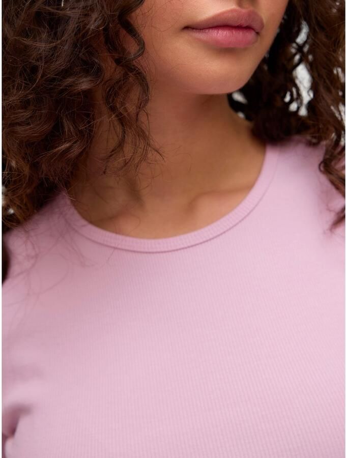 Vero Moda Regular fit T-shirt met geribde look model 'CHLOE' - Foto 2