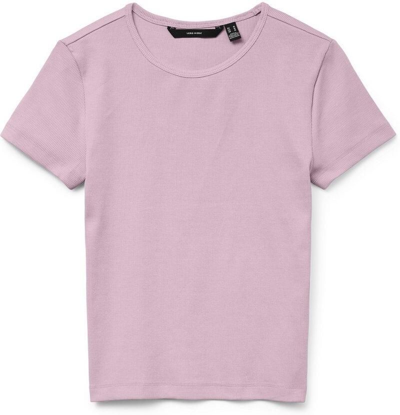 Vero Moda Regular fit T-shirt met geribde look model 'CHLOE'
