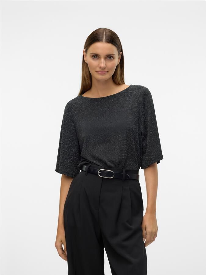 Vero Moda Shirt met ronde hals VMKANVA 2 4 GLITTER TOP JRS - Foto 6