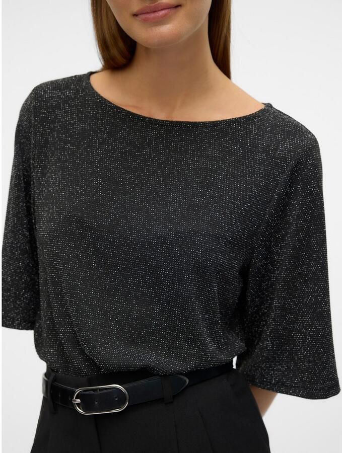 Vero Moda Shirt met ronde hals VMKANVA 2 4 GLITTER TOP JRS - Foto 2