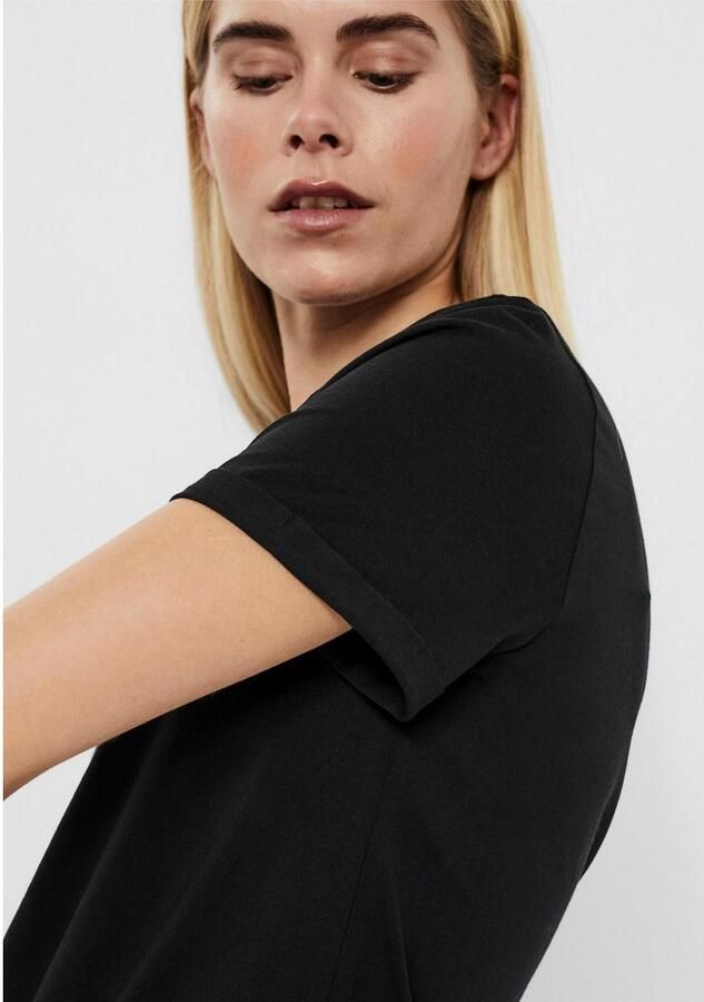 Vero Moda Echte Mode Katoenen T-Shirt Zwart Dames - Foto 2