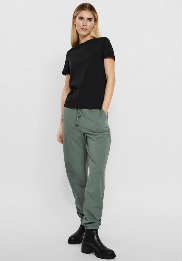 Vero Moda Echte Mode Katoenen T-Shirt Zwart Dames - Foto 4