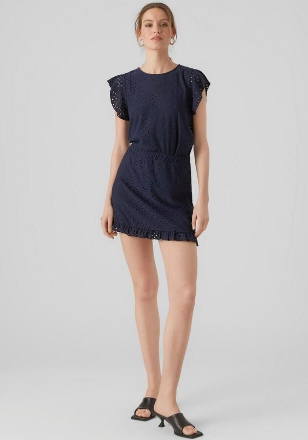 Vero Moda Shirt met ronde hals VMTASSA SL FRILL TOP NOOS - Foto 3