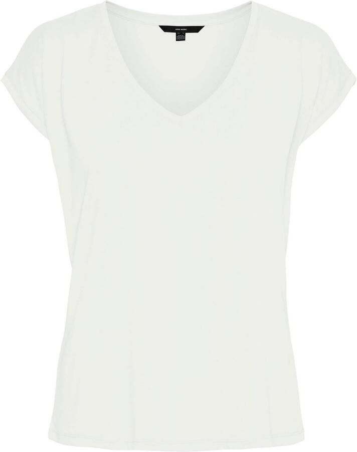 Vero Moda Polyester Blend V-Hals T-Shirt Wit Dames - Foto 2