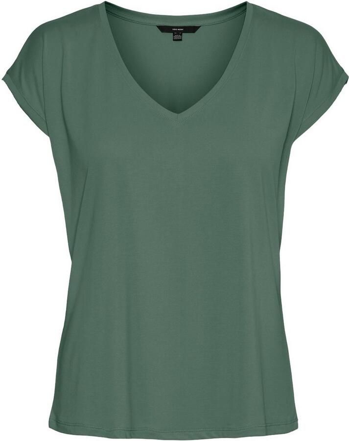 Vero Moda Shirt met V-hals VMFILLI SS V-NECK TEE GA NOOS in een materialenmix met tencel™ modal - Foto 3