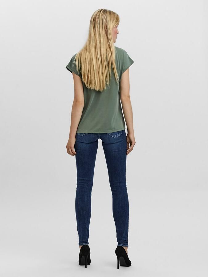 Vero Moda Shirt met V-hals VMFILLI SS V-NECK TEE GA NOOS in een materialenmix met tencel™ modal - Foto 5
