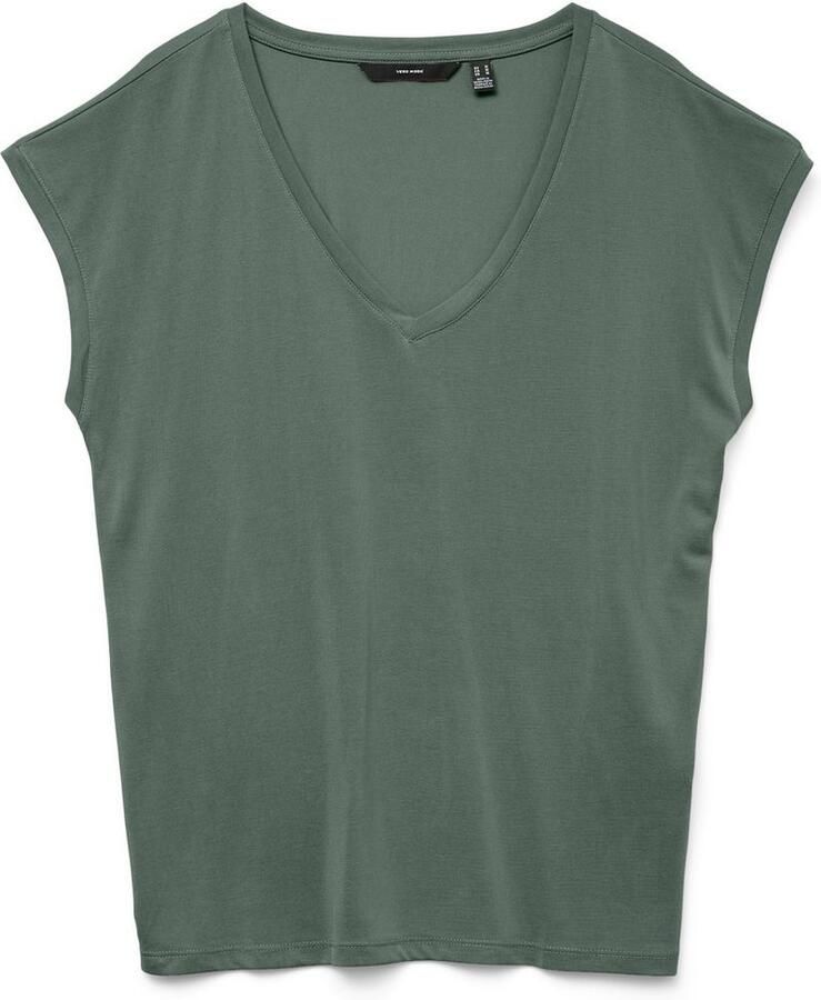 Vero Moda Shirt met V-hals VMFILLI SS V-NECK TEE GA NOOS in een materialenmix met tencel™ modal - Foto 2