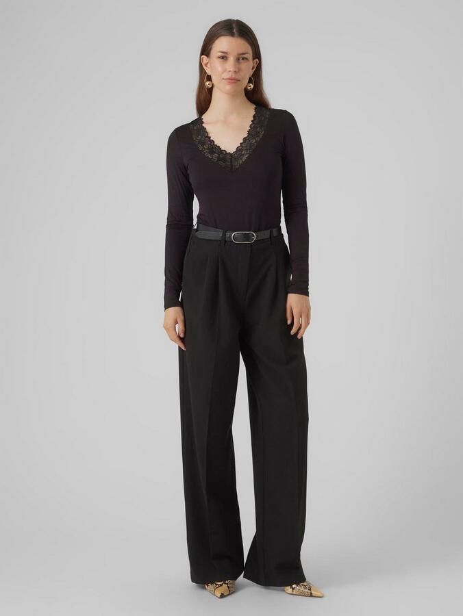 Vero Moda Regular fit shirt met lange mouwen van viscosemix model 'ROSA' - Foto 2