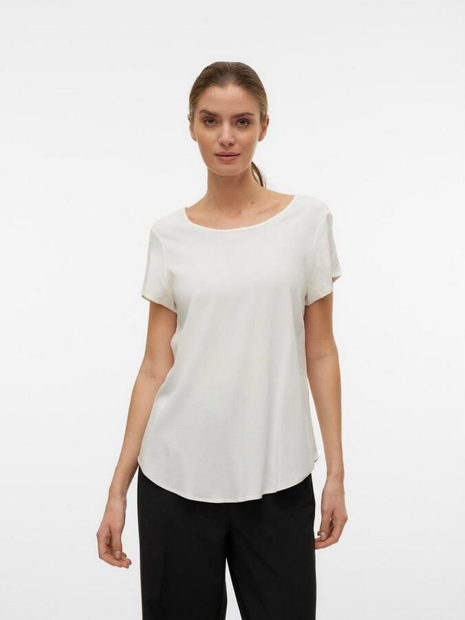 Vero Moda T-shirt met afgeronde zoom model 'BELLA'