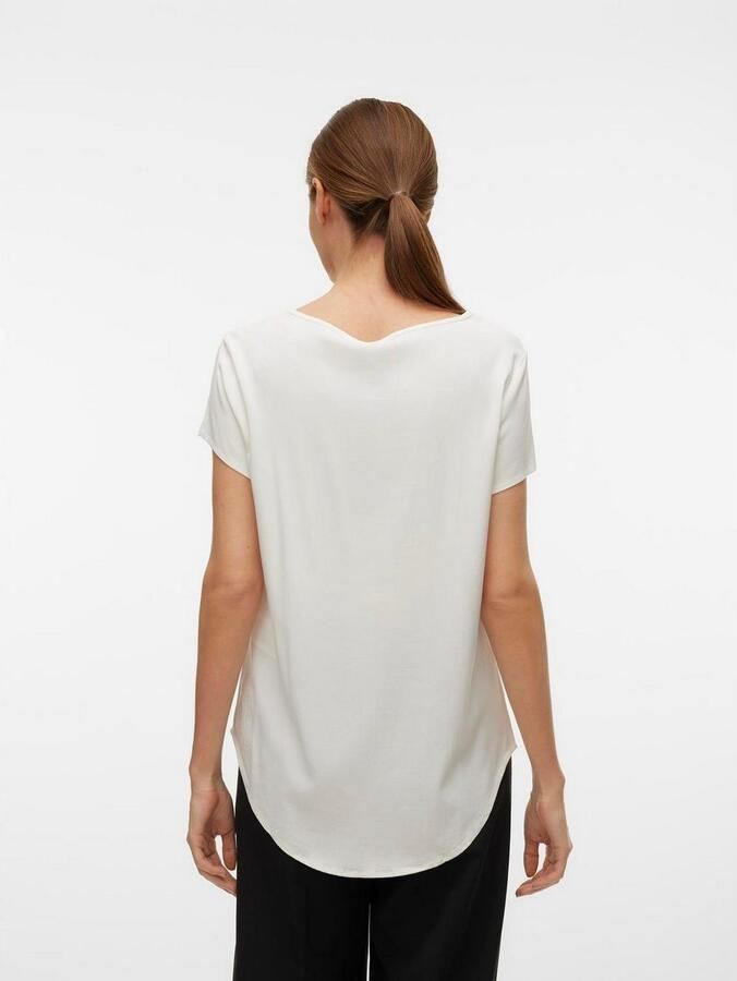 Vero Moda T-shirt met afgeronde zoom model 'BELLA' - Foto 2