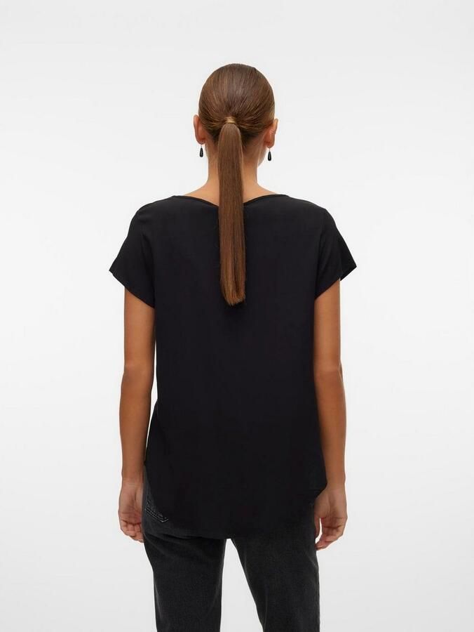 Vero Moda T-shirt met afgeronde zoom model 'BELLA' - Foto 3