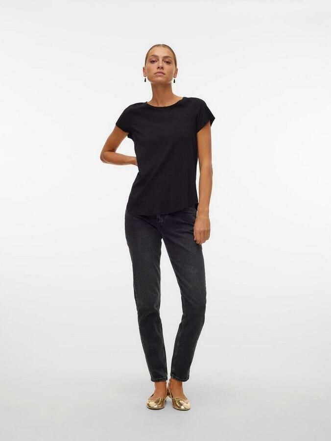 Vero Moda T-shirt met afgeronde zoom model 'BELLA' - Foto 5