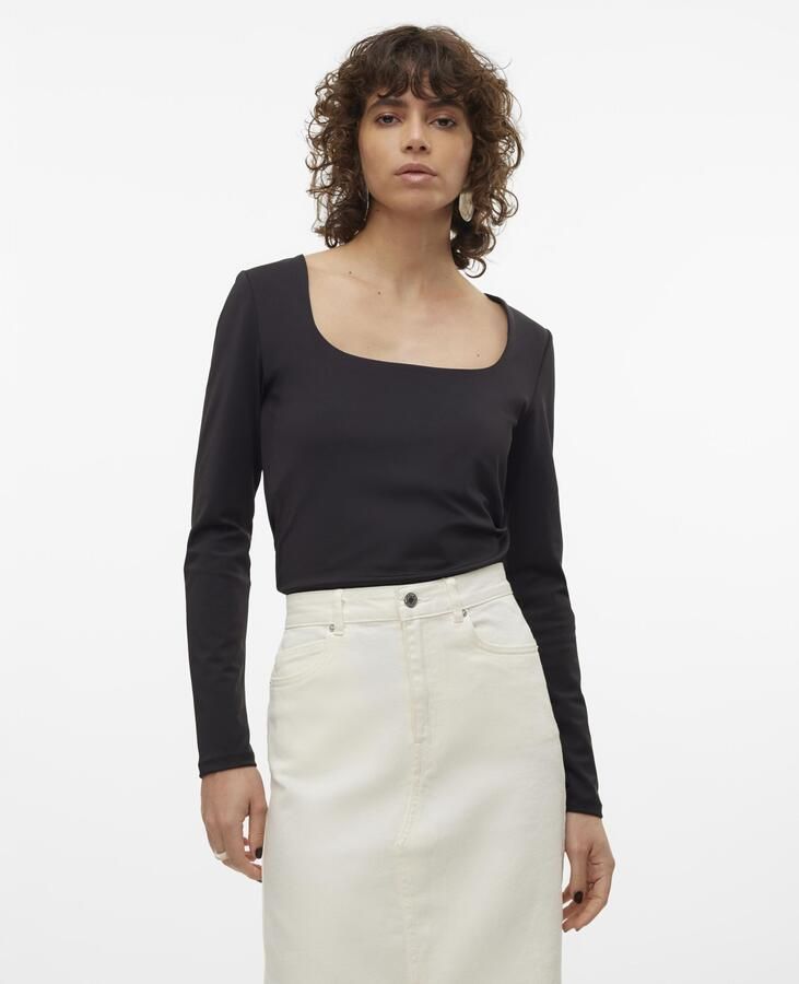 Vero Moda Shirt VMMILLION LS SQUARE TOP 2-WAY JRS - Foto 6
