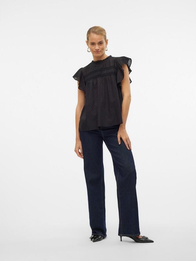 Vero Moda Regular fit blousetop van puur katoen model 'TRINE' - Foto 7