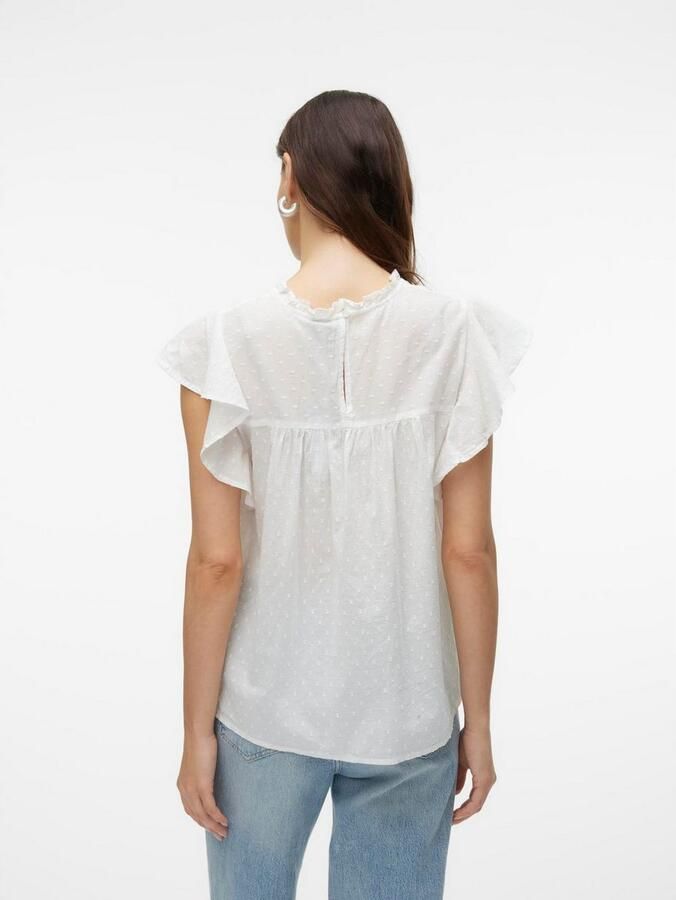 Vero Moda Regular fit blousetop van puur katoen model 'TRINE' - Foto 4