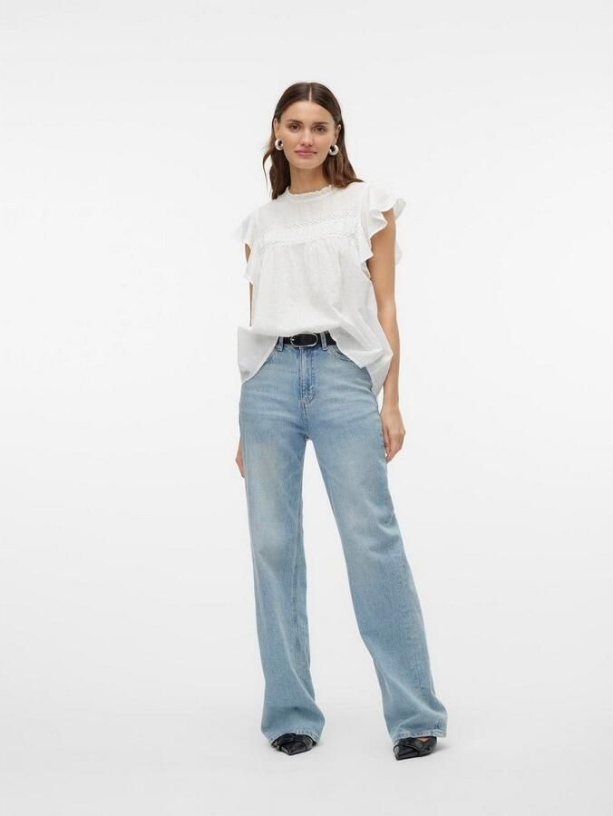 Vero Moda Regular fit blousetop van puur katoen model 'TRINE' - Foto 5