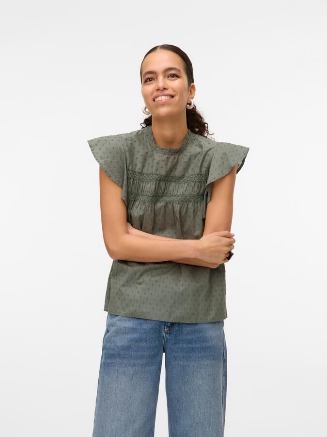 Vero Moda Shirt VMTRINE SL LACE TOP WVN NOOS - Foto 8