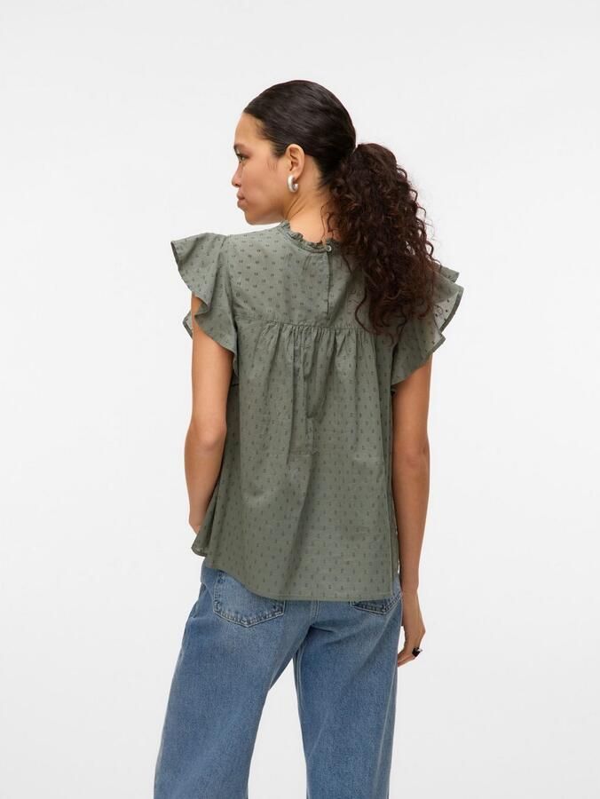 Vero Moda Shirt VMTRINE SL LACE TOP WVN NOOS - Foto 5
