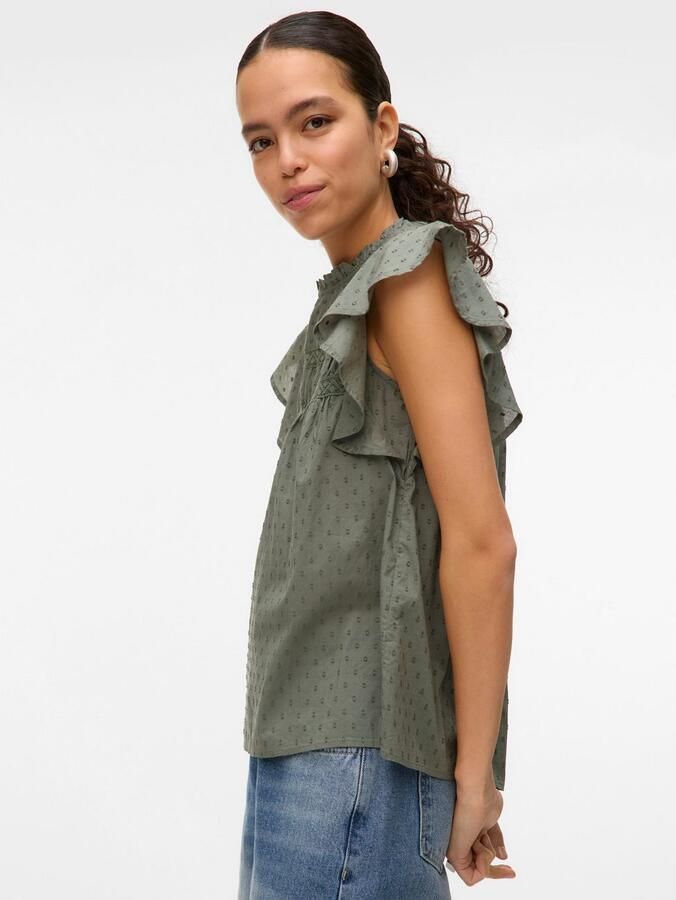 Vero Moda Shirt VMTRINE SL LACE TOP WVN NOOS - Foto 6