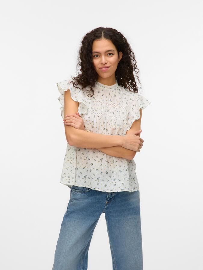 Vero Moda Shirt VMTRINE SL LACE TOP WVN NOOS - Foto 6