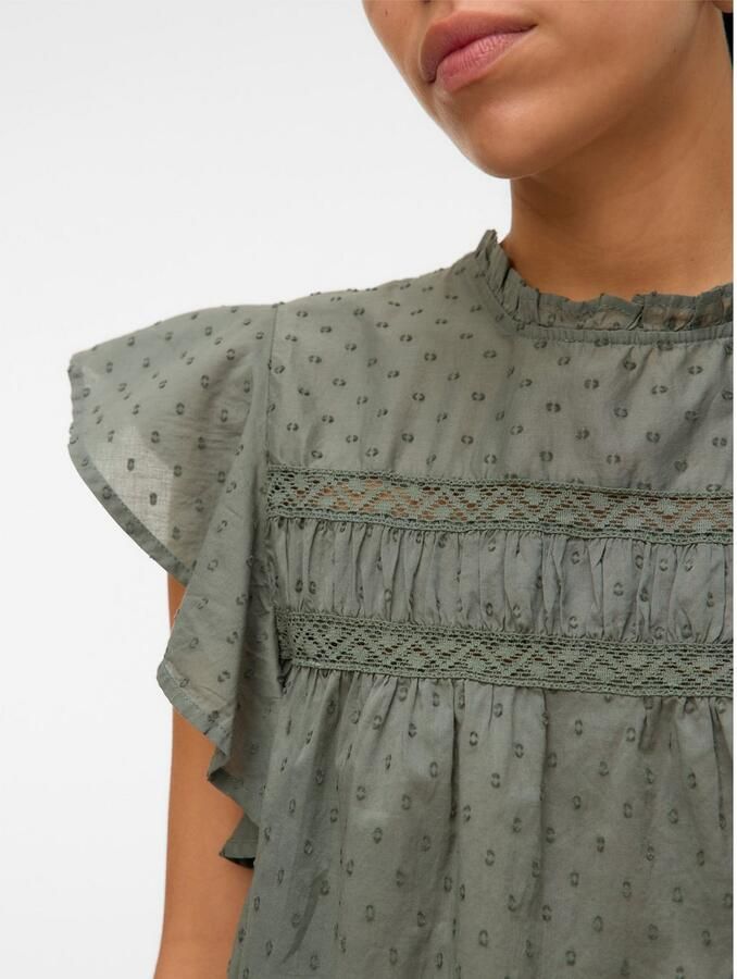 Vero Moda Shirt VMTRINE SL LACE TOP WVN NOOS - Foto 4