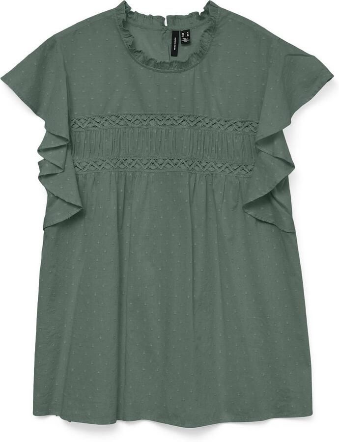Vero Moda Shirt VMTRINE SL LACE TOP WVN NOOS - Foto 3