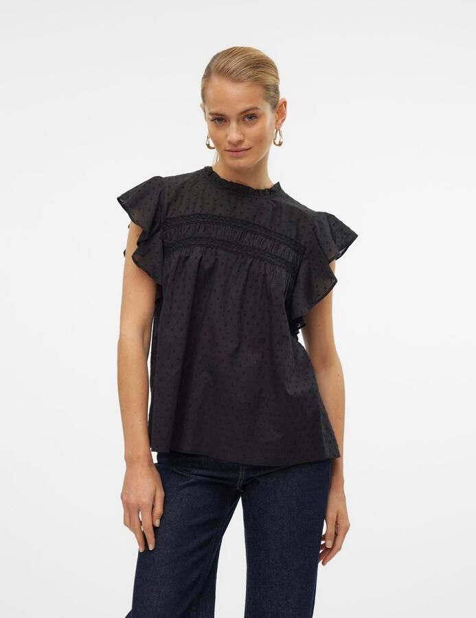 Vero Moda Regular fit blousetop van puur katoen model 'TRINE' - Foto 2