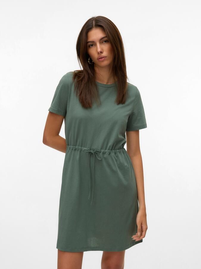 Vero Moda Shirtjurk VMLUNA SS SHORT STRING DRESS JRS NOOS - Foto 6