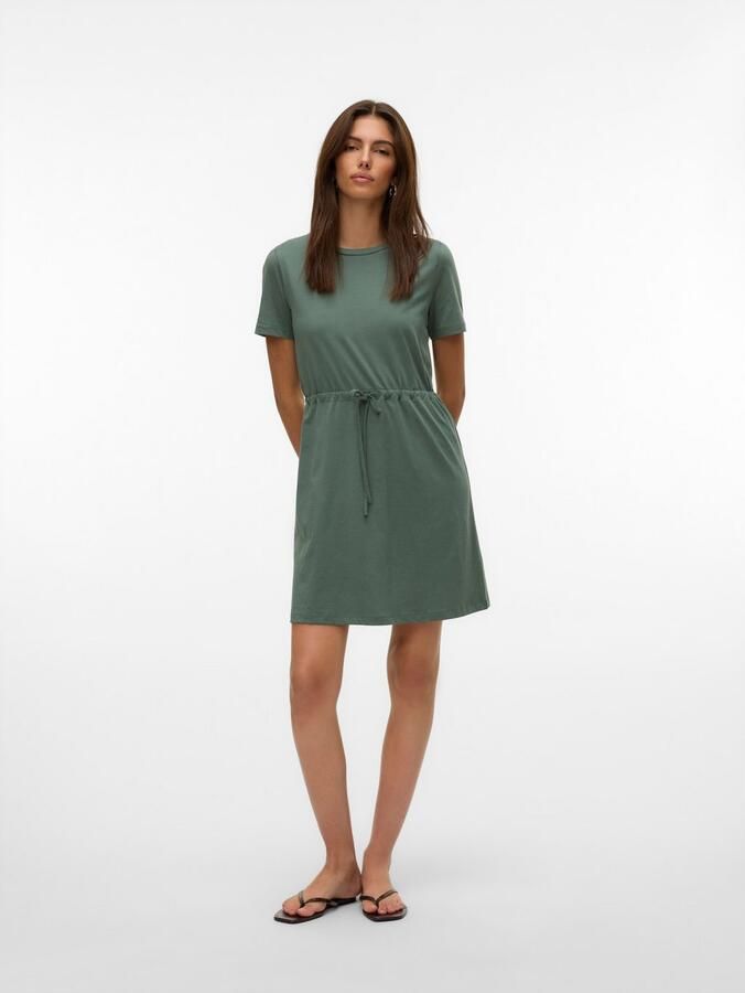Vero Moda Shirtjurk VMLUNA SS SHORT STRING DRESS JRS NOOS - Foto 2
