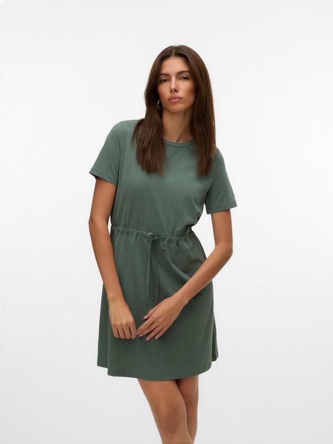 Vero Moda Shirtjurk VMLUNA SS SHORT STRING DRESS JRS NOOS - Foto 3