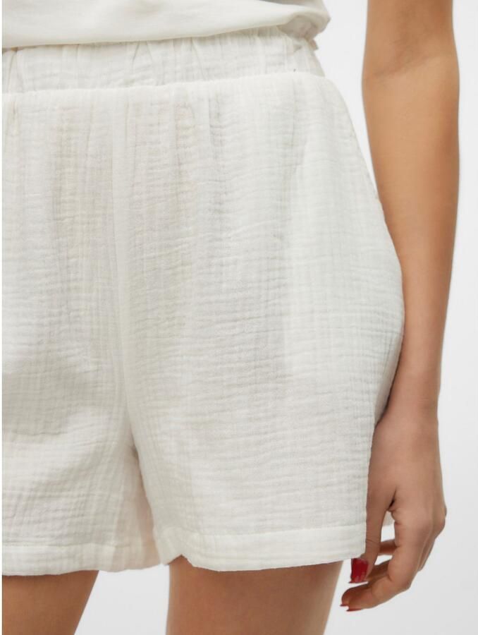 Vero Moda Korte high waist broek met structuurmotief model 'NATALI' - Foto 2