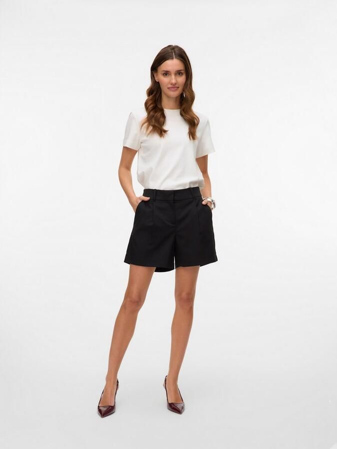 Vero Moda Relaxed fit korte broek met viscose model 'NILA' - Foto 4