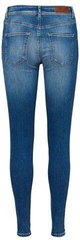 VERO MODA mid waist skinny jeans Lux met katoen VMLUX medium blue denim - Foto 6
