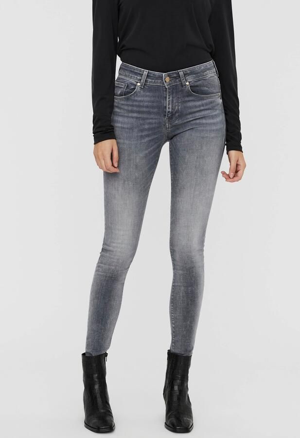 VERO MODA slim fit jeans VMLUX met katoen medium grey denim - Foto 9