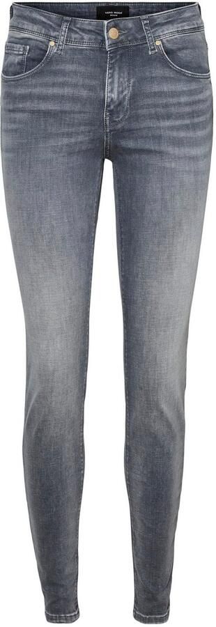VERO MODA slim fit jeans VMLUX met katoen medium grey denim - Foto 5