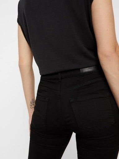 Vero Moda Vmlux NW Super S Jeans Ba037 Noos G: Zwart | Freewear Zwart Black Dames - Foto 5