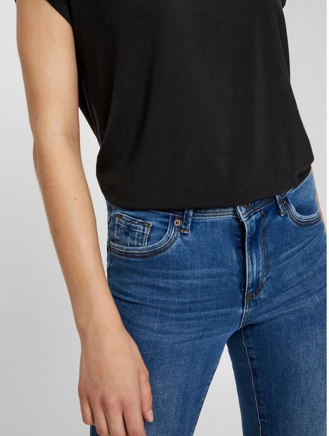 VERO MODA mid waist skinny jeans VMTANYA medium blue denim - Foto 3