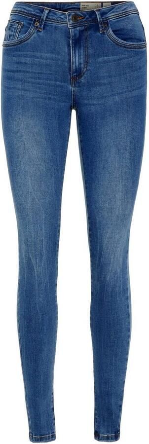 VERO MODA mid waist skinny jeans VMTANYA medium blue denim - Foto 8