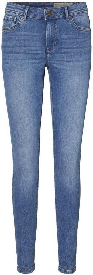 VERO MODA mid waist skinny jeans VMTANYA medium blue denim - Foto 7