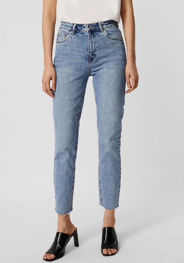 Vero Moda Straight jeans VMBRENDA met licht gerafelde zoom stonewashed voor een used-look - Foto 6