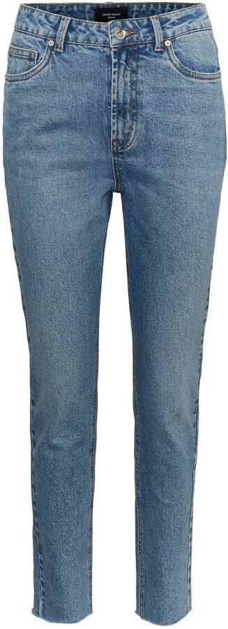 Vero Moda Straight jeans VMBRENDA met licht gerafelde zoom stonewashed voor een used-look - Foto 6