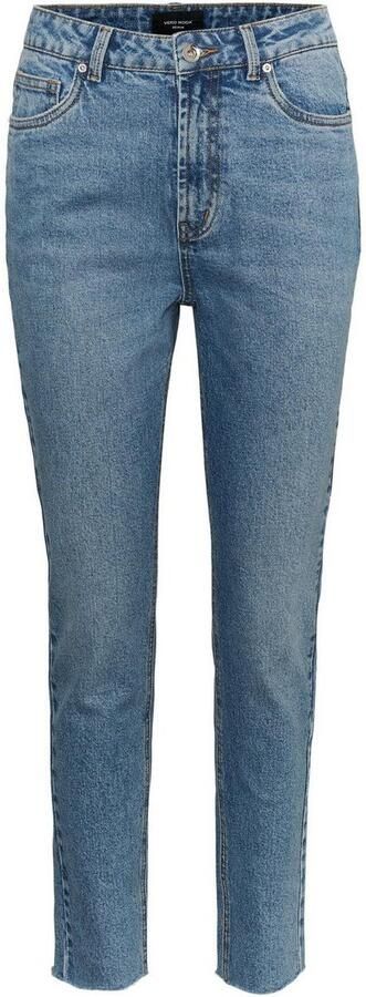 Vero Moda Straight jeans VMBRENDA met licht gerafelde zoom stonewashed voor een used-look - Foto 7