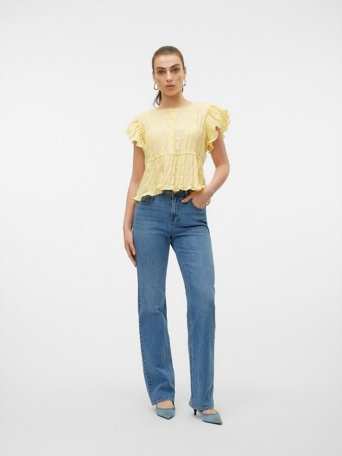 Vero Moda Straight fit jeans van katoenmix met contrastnaden model 'TESSA' - Foto 8