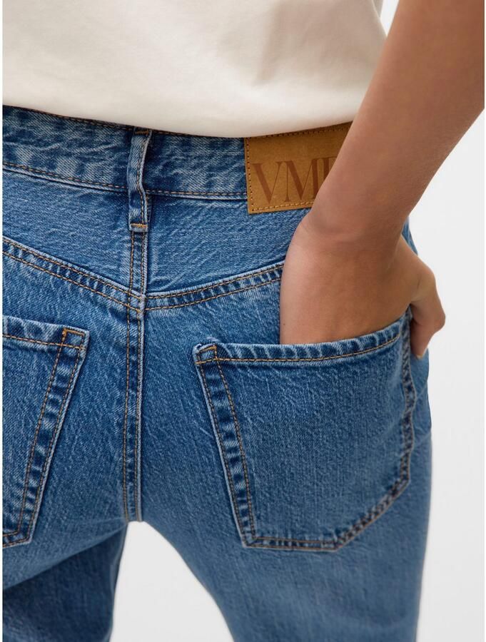 Vero Moda Straight fit jeans van katoenmix met contrastnaden model 'TESSA'