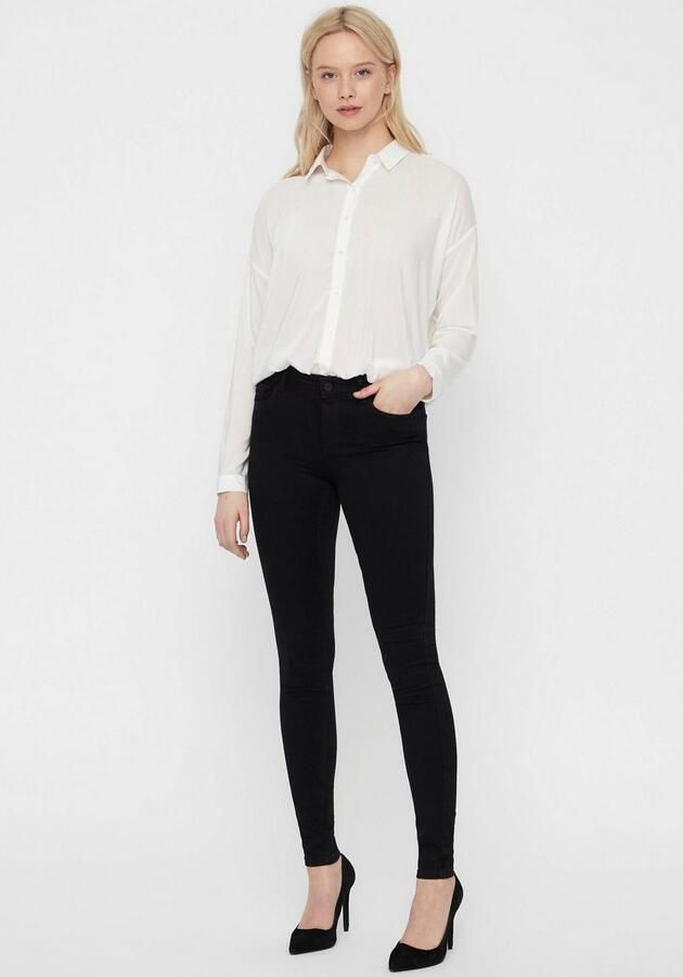 Vero Moda Grijze Skinny Fit Jeans Seven NW Shape-Up Zwart Dames - Foto 8
