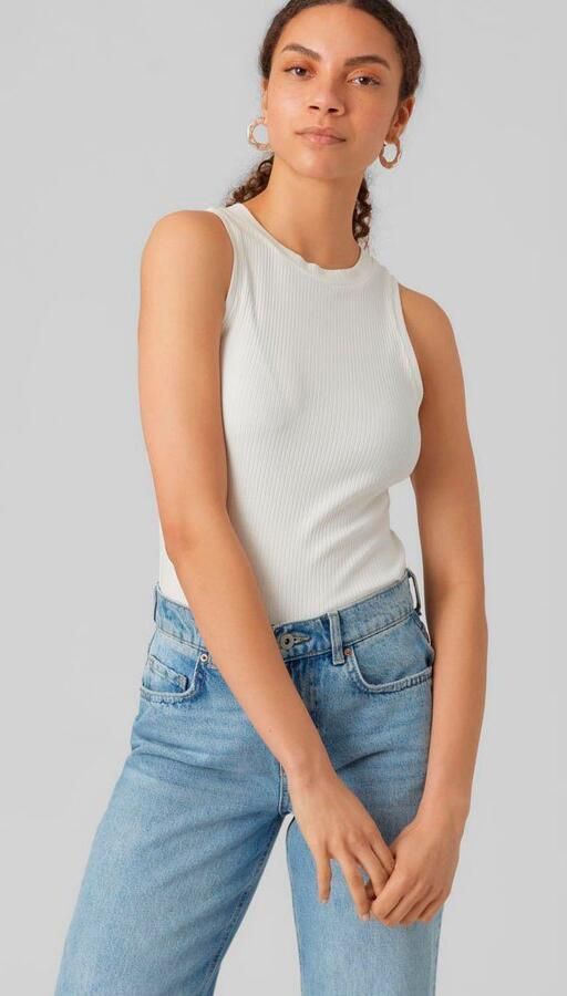 Aware Tanktop met geribde ronde hals model 'LAVENDER' - Foto 6