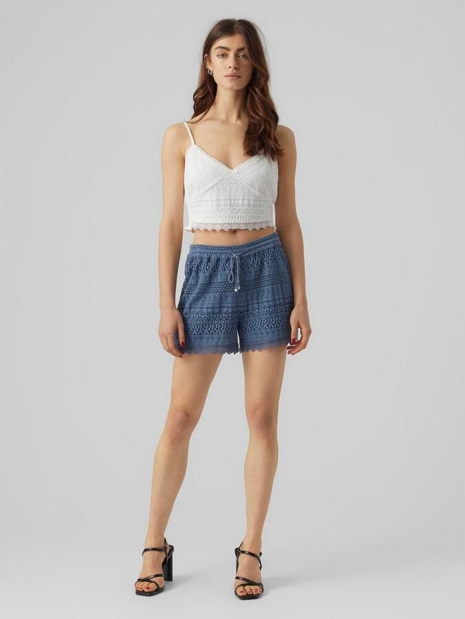 Vero Moda Top met spaghettibandjes VMHONEY LACE V-NECK CROPPED TOP WVN - Foto 3