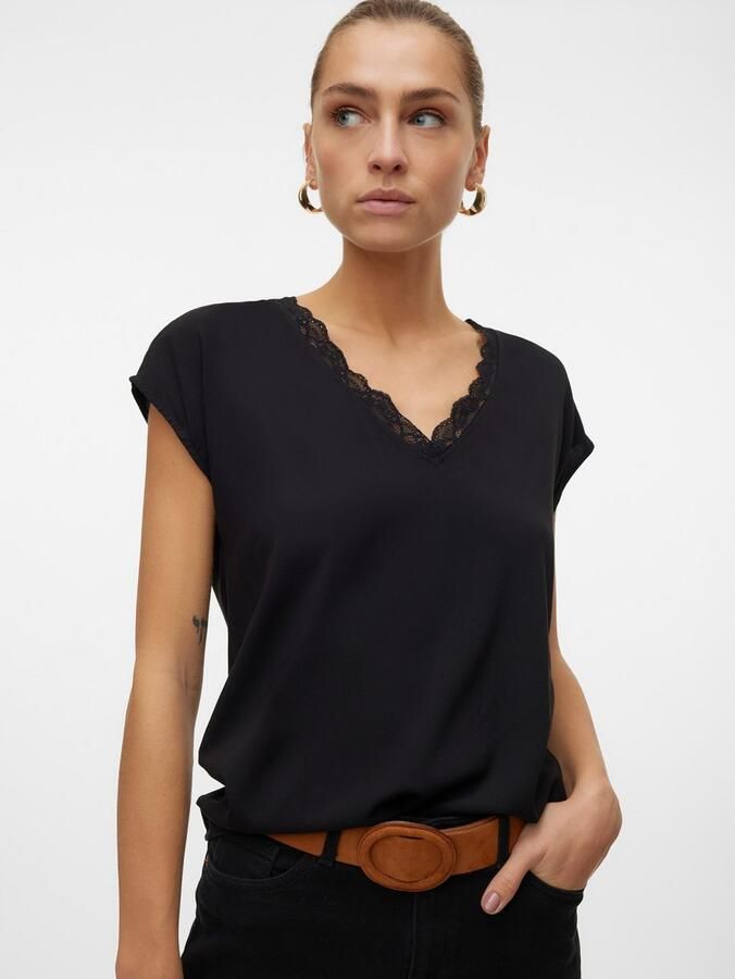 Vero Moda Regular fit blousetop met V-hals model 'BELLA' - Foto 3